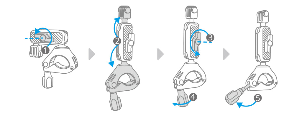 Action Camera Handlebar Mount INSTALLATION 1