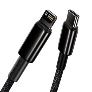 Baseus - Type-C to lightning fast charging data cable (20W, black, 2m)