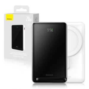 BASEUS Magnetic bezvadu lādētājs 10000mAh 20W (balts)