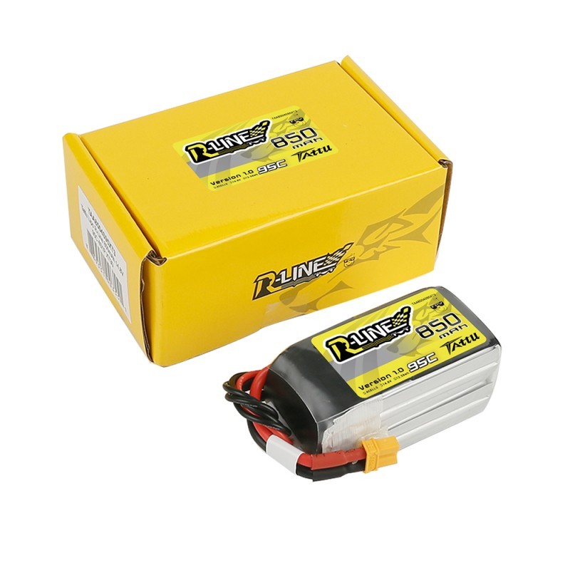 Tattu R-Line 850mAh 14.8V 4S1P 95C Lipo akumulators