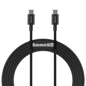 BASEUS kabelis USB-C uz USB-C (2m, melns)