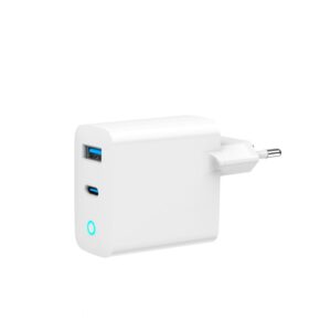 Gembird USB 65W 2PORT TA-UC-PDQC65L-W 01 lādētājs