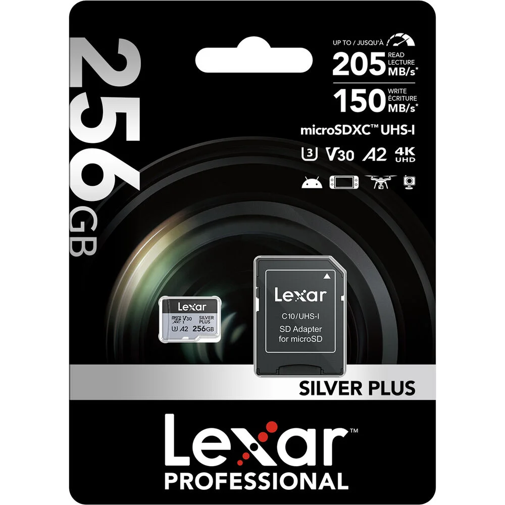 Lexar Memory Micro SDXC 256GB UHS-I LMSSIPL256G-BNANG