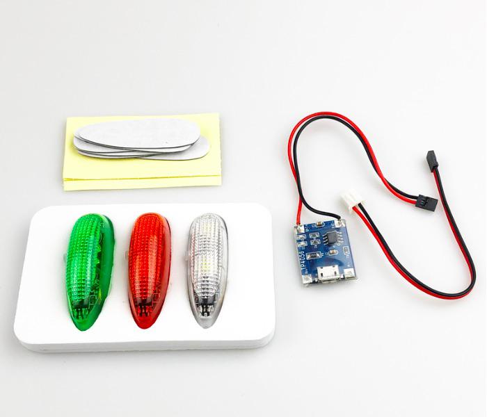 LED stroboskopa gaisma droniem (3 gab.) (ar akumulatoru)